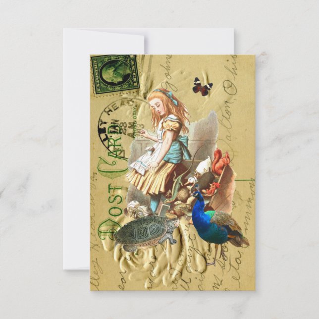 Collage der Vintagen Alice im Wunderland (Vorderseite)