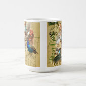 Collage der Vintagen Alice im Wunderland Kaffeetasse (Mittel)