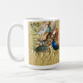 Collage der Vintagen Alice im Wunderland Kaffeetasse (Links)