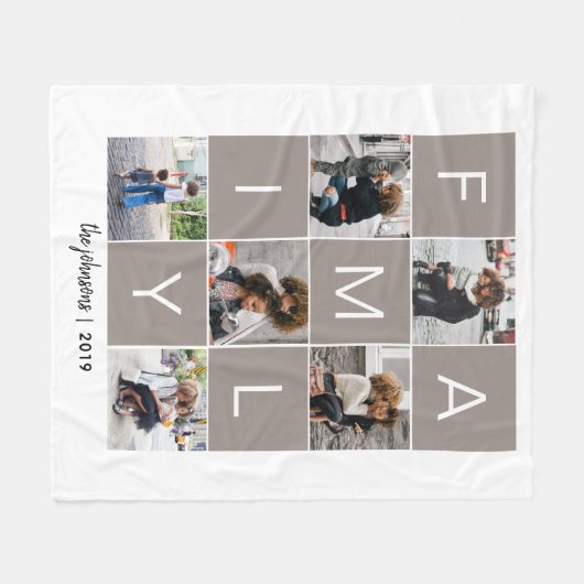 Collage des Fotos Fleecedecke (Vorderseite (Horizontal))