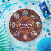 Collage des personalisierten Erntedank-Fotos Pappteller (Party)