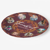 Collage des personalisierten Erntedank-Fotos Pappteller (Schrägansicht)