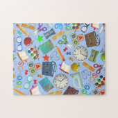 Collage des Schulbedarfs Puzzle (Horizontal)