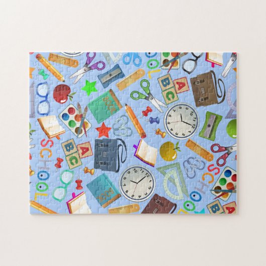 Collage des Schulbedarfs Puzzle (Horizontal)