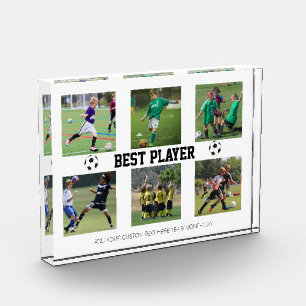 Collage des Soccer-Fotos Fotoblock