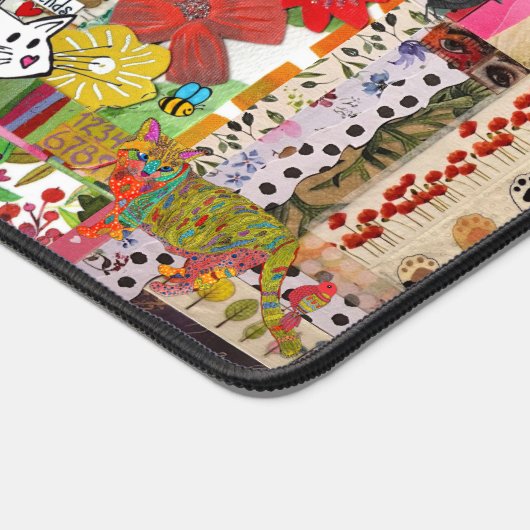 Collage Desk Mat für Mixed Media Pop Schreibtischunterlage (Ecke)