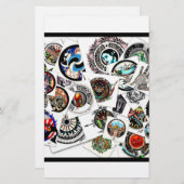 Collage Drawing Briefpapier (Vorne/Hinten)