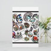 Collage Drawing Briefpapier (Stehend Vorderseite)