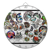 Collage Drawing Dartscheibe (vorne)