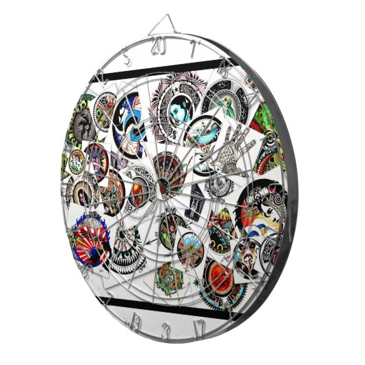 Collage Drawing Dartscheibe (Vorderseite rechts)