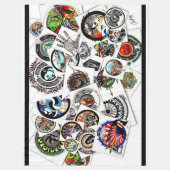 Collage Drawing Fleecedecke (Vorderseite)