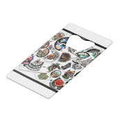 Collage Drawing Geldkarten Flaschenöffner (Rückseite Schrägansicht)