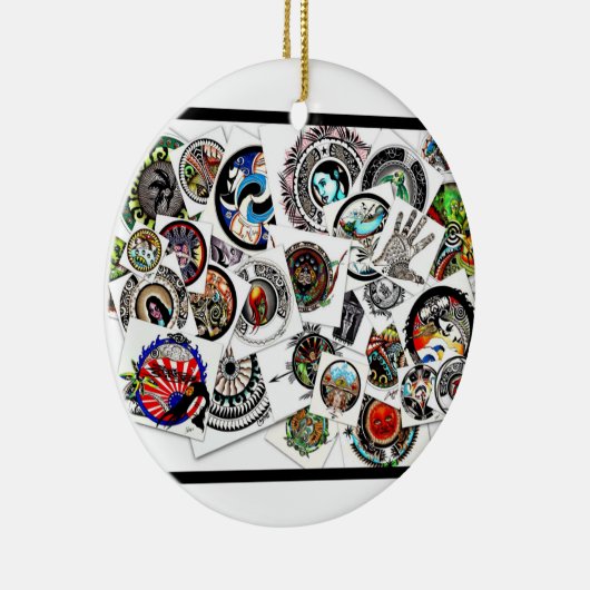 Collage Drawing Keramik Ornament (Rechts)