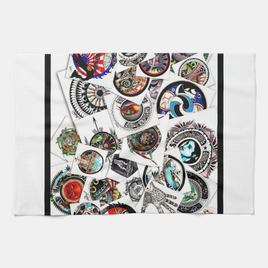 Collage Drawing Küchentuch (Horizontal)