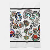 Collage Drawing Küchentuch (Vertikal)