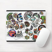 Collage Drawing Mousepad (Mit Mouse)