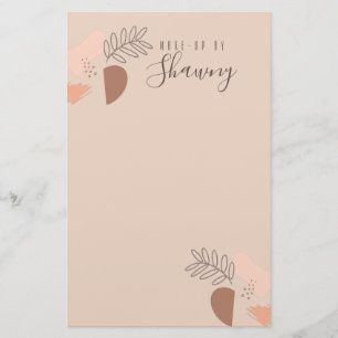 Collage Earth Tone Makeup Artist Salon Beauty Briefpapier