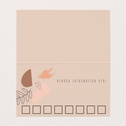 Collage Earth Tone Makeup Artist Salon Rewards Visitenkarten (Innenseite Aufgefaltet)