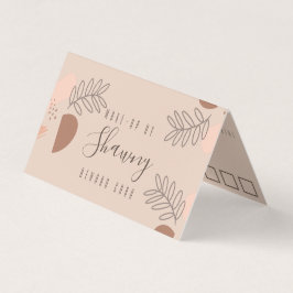 Collage Earth Tone Makeup Artist Salon Rewards Visitenkarten