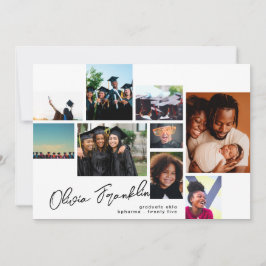 Collage Editable Multi Foto Graduation Party Einladung