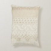 Collage Ephemera Kissen mit rosa Rose & Vogel (Rückseite(Vertikal))