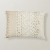 Collage Ephemera Kissen mit rosa Rose & Vogel (Rückseite)