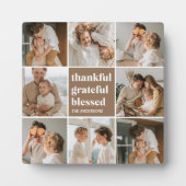 Collage Family Foto | Dankbar, gesegnet Fotoplatte (Vorderseite)