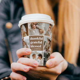 Collage Family Foto | Dankbar, gesegnet Pappbecher