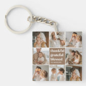 Collage Family Foto | Dankbar, gesegnet Schlüsselanhänger (Vorderseite)