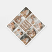 Collage Family Foto | Dankbar, gesegnet Serviette (Ecke)