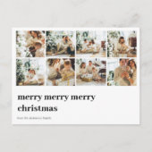 Collage Family Foto | Frohe Weihnachten Postkarte (Vorderseite)