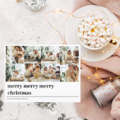 Collage Family Foto | Frohe Weihnachten Postkarte