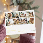 Collage Family Foto | Frohe Weihnachts-Postkarte Folien Feiertagspostkarte<br><div class="desc">Collage Family Foto | Frohe Weihnachts-Postkarte</div>