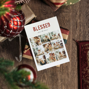 Collage Family Foto Happy Holiday BLESSED