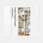 Collage Family Foto | Happy Valentines Fleecedecke (Vorderseite (Horizontal))