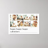 Collage Family Foto | Happy Valentines Leinwanddruck (Vorderseite)