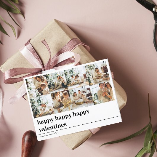 Collage Family Foto | Happy Valentines Postkarte