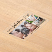 Collage Family Foto Pinselschrift Valentinstag Acryleinladungen (Ablage )