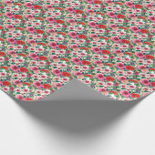 Collage, Farbmuster gestrichener Blume, Aquarell 2 Geschenkpapier (Ecke)