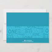 Collage First Birthday Einladung - Blau (Rückseite)