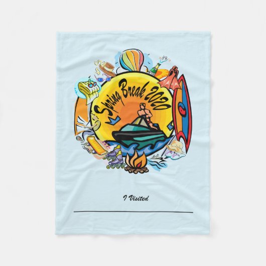 Collage- Fleecedecke (Vorderseite)