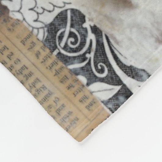 Collage Fleur II Fleecedecke (Ecke)