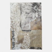 Collage Fleur II Handtuch (Vertikal)