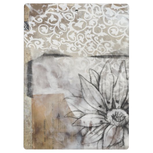 Collage Fleur II Klemmbrett (Rückseite)