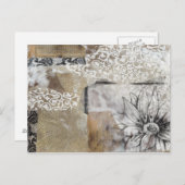 Collage Fleur II Postkarte (Vorne/Hinten)