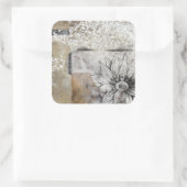 Collage Fleur II Quadratischer Aufkleber (Tasche)