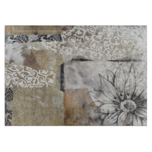Collage Fleur II Schneidebrett