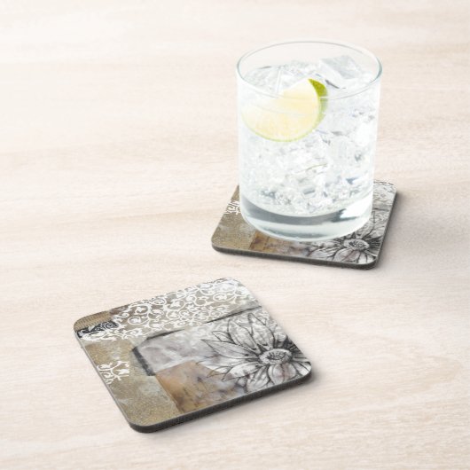 Collage Fleur II Untersetzer (Rechte Seite)