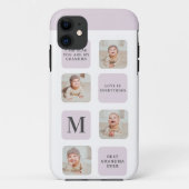 Collage Foto & Beste Oma je Bestes Lila Geschenk Case-Mate iPhone Hülle (Rückseite)