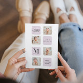 Collage Foto & Beste Oma je Bestes Lila Geschenk Magnetkarte